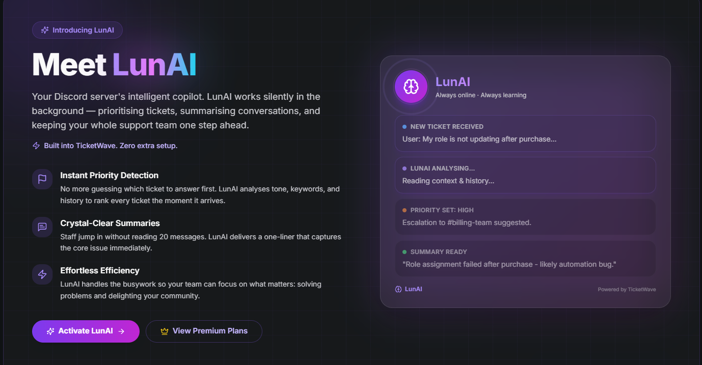Meet LunAI on the new homepage