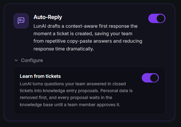 LunAI Auto Reply